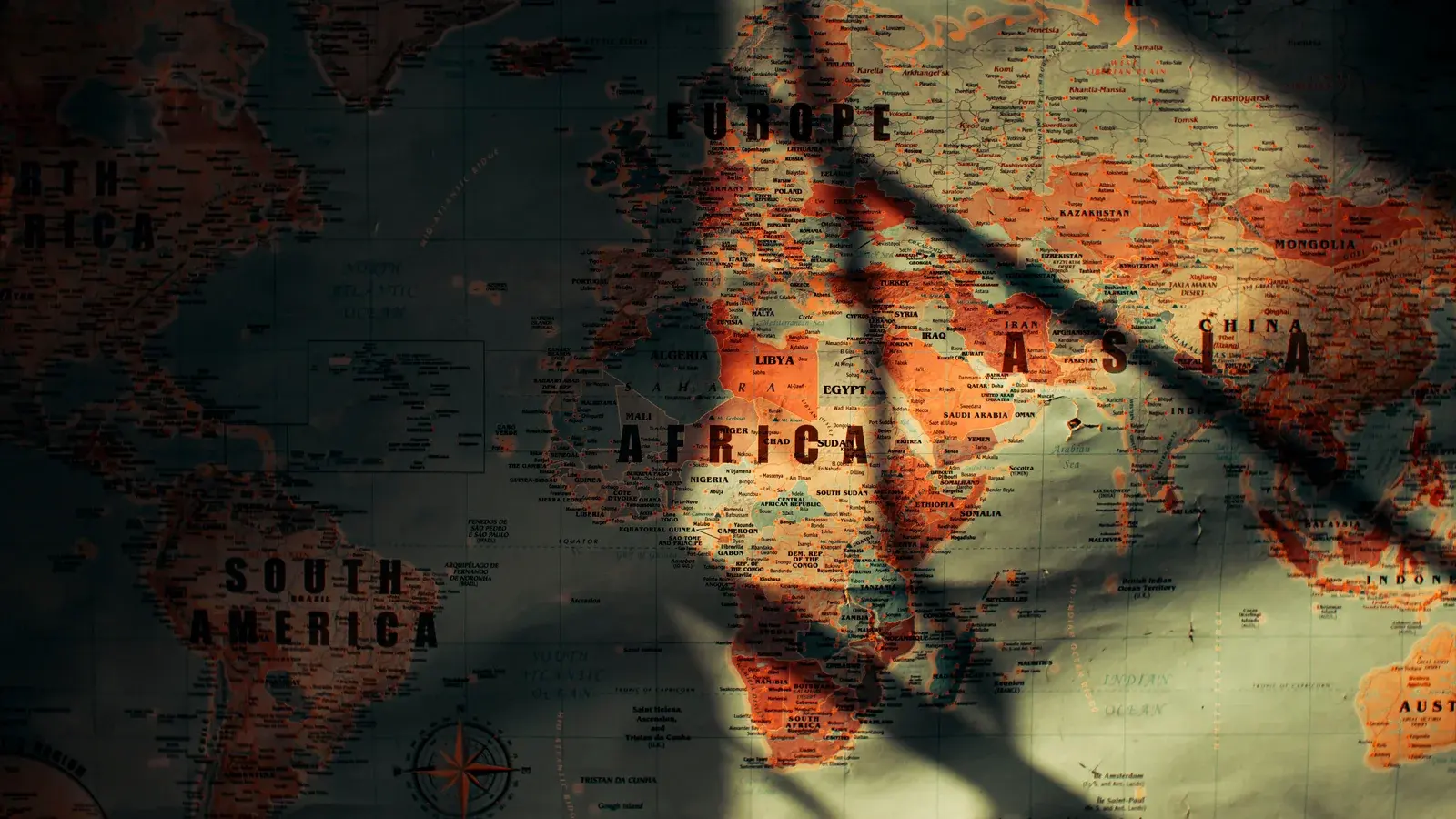 World map showing global reach